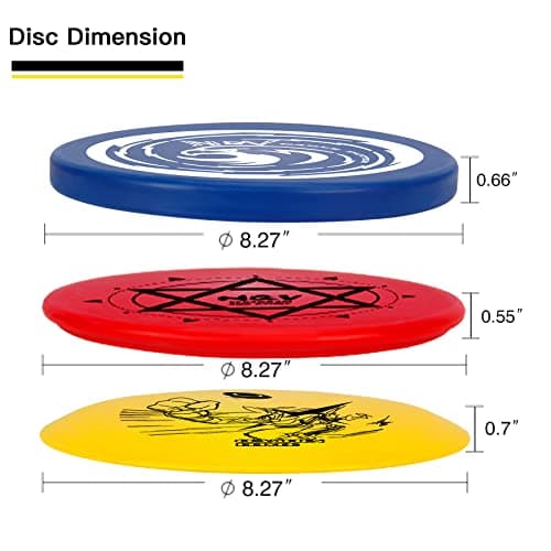 NQV Disc Golf Set with Backpack,Disc Golf Beginner Set,12 Pack Flying Discs with Putters Drivers Mid Ranges+1 Blue Disc Golf Bag Fluorescent Portable Outdoor Indoor - Thumbnail 6