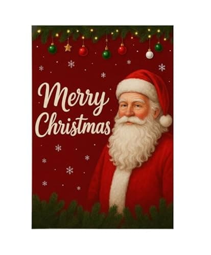 This Santa Claus Pattern Flannel Holiday Blanket Measures 40x50in and is Perfect for use on The Sofa, Bed, or for picnics. It's Warm and Lightweight, Making it an Ideal Gift and Home Decor. - Image 1