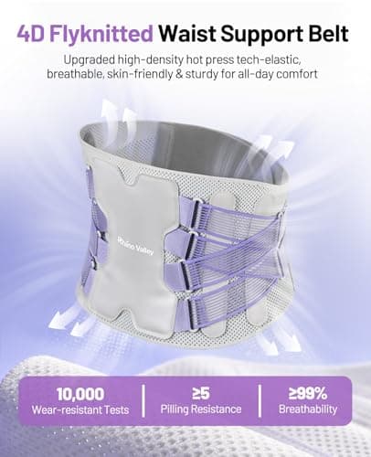 Back Brace for Women, Support Brace for Lower Back Pain Relief, Adjustable Lumbar Support Belt with Lumbar Pad, Ergonomic Breathable Immediate Relief Brace for Herniated Disc Sciatica Scoliosis,M - Thumbnail 5
