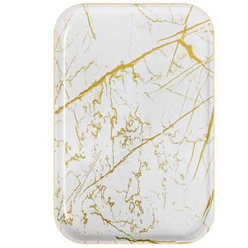 Weenson Bathroom Vanity Tray for Makeup Jewelry Candle Perfume Decor Toilet Tank, Serving Tray for Food Snacks, Kitchen Tray for Countertop Soap Dispenser Spice Coffee Nightstand11.8”L x 7.9”W x 0.8”H - Thumbnail 2