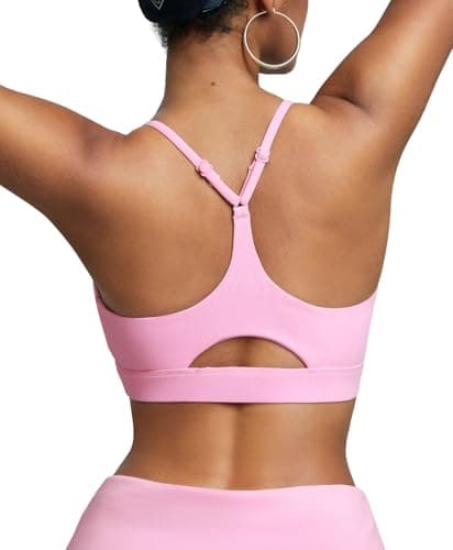 BRXL Women's Sports Bras Y Back Low Impact Sport Bras Racerback Sewn in Pads Sport Bras Pink Sports Bra Pink XS - Image 1