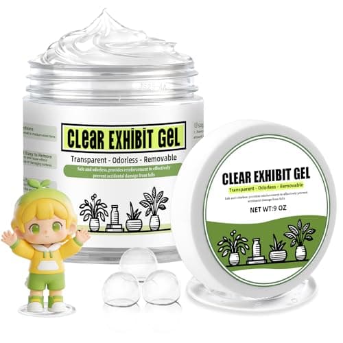Clear Exhibit Gel for Museum - 9 oz Removable Museum Putty Provides Invisible Protection for Collections，Earthquake Putty Secures Decorations, Collectibles and Prevents Accidental Vibration & Falling - Image 1