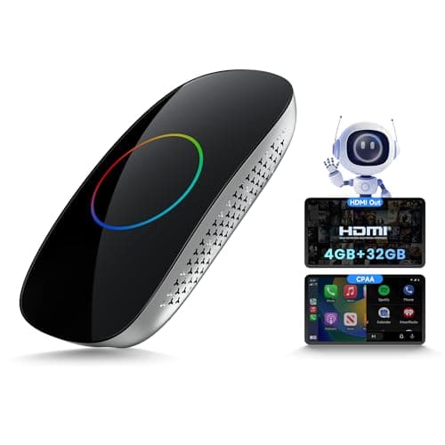ATOTOOUT Magic Box - AI Box CarPlay & Android Auto Wireless, 4GB+32GB Support YouTube, Netflix, Prime Video, Disney+, Spotify w/HDMI-Out, Dual Wi-Fi & BT(5.4 & 4.2), USB Playback, AI-Powered, CB4DT - Image 1