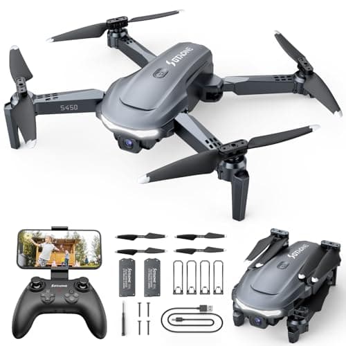 SOTAONE S450 Drone with Camera for Kids Adults - 1080P HD FPV RC Quadcopter with One Key Take Off/Land, Altitude Hold, Mini Foldable Drone with 2 Batteries, Toys Gifts for Beginners, Black - Image 1