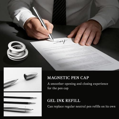 Ovatt Hoverpen Interstellar - Space Silver, Ballpoint Pen, Unique Conversational Starter, Premium Futuristic Design, Precision Flow Ink, Schmidt Ballpoint Cartridges (Silver) - Thumbnail 6