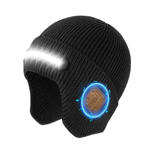 Wireless Bluetooth Beanie Hat, Led Beanie Cap Built-in Headphones, Hands-Free Calling Music hat for Running, Skiing, Winter Sports for Men & Women - Image 1