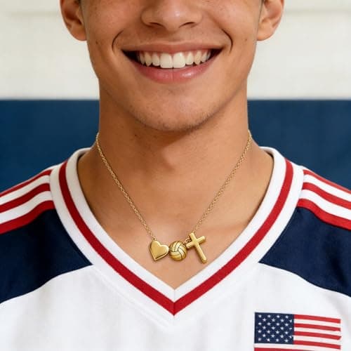 ZOLZO Volleyball Basketball Softball Soccer Baseball Tennis Necklace Sports Jewelry Accessories Gift for Players, Women, Birthday, Christmas - Thumbnail 3