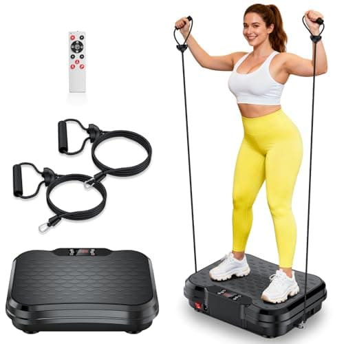 Vibration Plate Exercise Machine, 250 Speeds Home Fitness Vibrating Plate for Lymphatic Drainage, Vibration Plate 400 Lbs Capacity, Vibrating Plates for Weight Loss, Workout Equipment for Women Men - Image 1