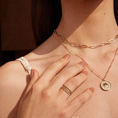 Valloey Rover Gold Rings for Women 14K Gold Filled Ring Dainty Eternity Band Minimalist Jewelry Gift for Women 6# - Thumbnail 3