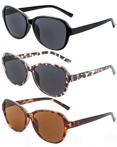 JOLISU 3 Pack Reading Sunglasses for Women, Sun Readers Glasses Spring Hinge Outdoor Sunglasses With UV400 Protection(1.50) - Image 1