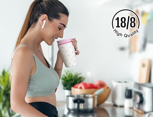 DLOCCOLD Insulated Stainless Steel Coffee Tumbler with Spill Resistant Lid, Reusable Iced Coffee Cup, Cup Holder Friendly Travel Coffee Mug, 20oz - Thumbnail 5