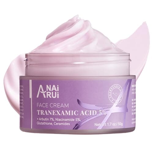 ANAI RUI 5% Tranexamic Acid Cream with 7% Arbutin & 5% Niacinamide, Dark Spot Care for Face, Even Skin Tone & Radiance, Hydrating Formula with Glutathione & Ceramides, 1.7oz
