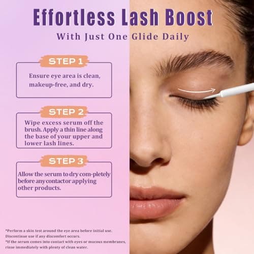 Filtotech Lash Serum for Eyelash Growth, Eyelash Serum for Boosting Volume, Thickness & Lengthen, Enhance Natural Lashes with Precision Brush - Thumbnail 3