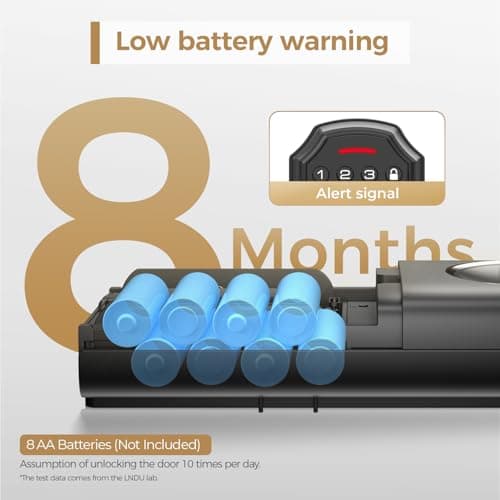 Arpha Keyless Entry Door Lock, WiFi Smart Keypad Front Door Deadbolt, Supports Amazon Alexa Voice Control, Google Assistant, Online App Control, Anti-Peeping Password, One-Time Code, Auto Lock - Thumbnail 5