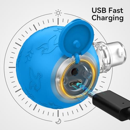 Interactive Cat Toys Ball for Indoor Cats Fast Rolling on Carpet, Chirping & Motion Activate Cat Toys, Slow/Nromal/Fast Mode, ON/Off Sound - Thumbnail 6