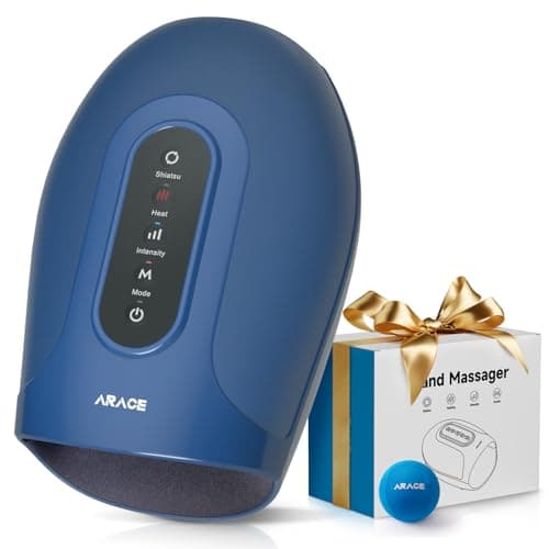 Arace Hand Massager with Heat and Compression, Cordless Hand and Wrist Massager for Arthritis and Carpal Tunnel Relief, Roller Kneading Massage for Palm, Birthday Christmas Gifts for Women Men - Image 1