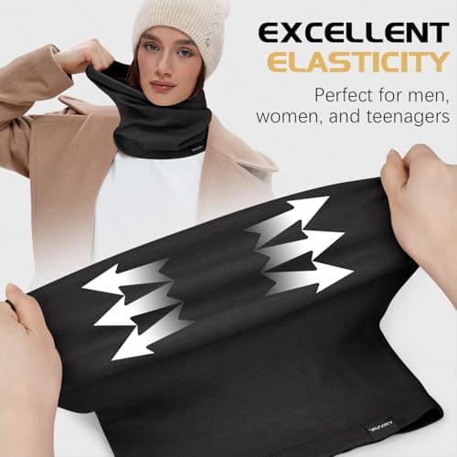 YANIKY Neck Gaiter Winter Neck Warmer for Men & Women Windproof Face Mask for Cold Weather Breathable Ski Face Cover Scarf - Thumbnail 4