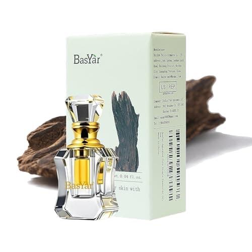 BasYar Hainan Agarwood (Oud) Essential Oil - 1ml Pure Steam-Distilled Taoist Oil in Transparent Crystal Bottle for Meditation, Focus & Luxury Fragrance - Image 1