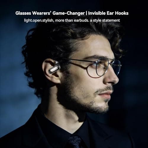 Xmenha Over Open Ear Earbuds Wireless Bluetooth Open Ear Headphones Air Conduction Earbuds That Don't go in Your Ear with Over-Ear Hooks Running Headphones - Thumbnail 3