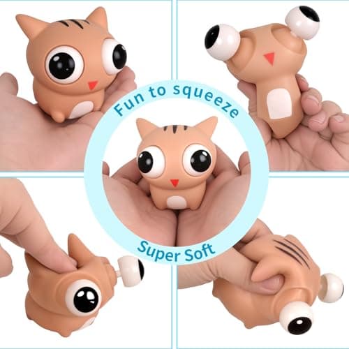 HIKISS 8 Pack Jumbo Golden Easter Eggs Fillers with Eye-Pop Fidget Toys, Easter Eggs Basket Stuffers Fillers, Stress Relief Squeeze Toys for Kids Boys Girls Easter Eggs Hunt Party Favors - Thumbnail 4