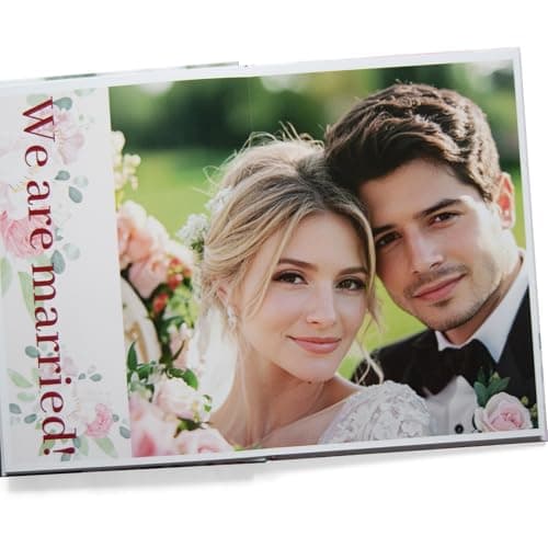 Custom Photo Book | 8x11" Hardcover Layflat with Glossy Waterproof Pages | 24 Premium Pages Holds 30-50 Photos (Up to 70 with Creative Layouts) | Wedding Album, Baby Memory Book, Scrapbook