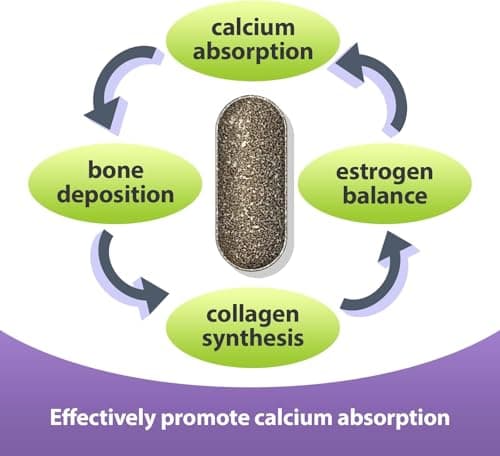 Purebotan Eubone Calcium Supplements, 2000iu Vitamin D3 K2 4800iu & Magnesium, Hormone Support for Women, Bone Health & Strength & Density Plant Calcium Complex, 30 Servings - Thumbnail 3