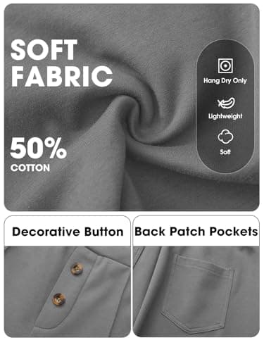 EXLURA Women's Stretchy Work Capri Pants Elastic Waist Business Casual Flare Cropped Trousers Cotton Yoga Leggings Pockets Grey - Thumbnail 6