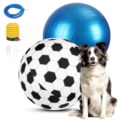 Herding Ball for Dogs 22"- Giant Dog Herding Balls for Australian Shepherd,Cattle,Border Collie Medium Large Dogs, Durable Oxford Soccer Cover with Straps Dog Ball Toy for Outdoor Chase/Train/Exercise - Image 1