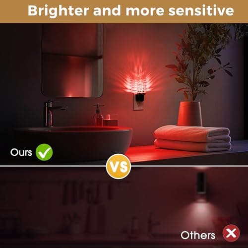 L LOHAS LED Night Light, Dimmable Night Lights Plug into Wall, Color Changing Nightlight RGB with Auto Light Sensor, 0-100LM Adjustable Brightness LED Night Light - Thumbnail 6
