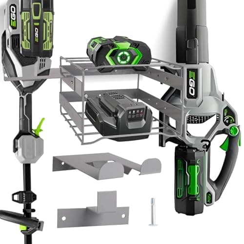 Power Tool Organizer Wall Mount - Heavy Duty Weed Eater Hanger for Garage Organization, Cuboid Garage Storage Rack for EGO Leaf Blower, Trimmer, Chainsaw, Edger, Battery, Charger, 180lbs Load Capacity - Image 1