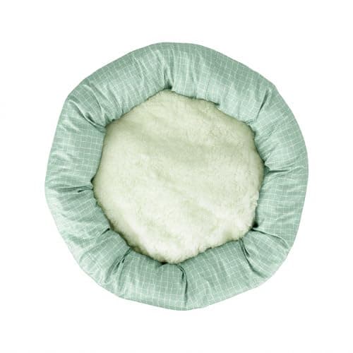 Colewin Small Cat Bed for Indoor Cats Dogs, Washable Round Donut Pet Bed for Puppies Kittens, Cute Rabbit Bunny Beds with Reversible Winter & Summer Cushion for Pets Up to 8lbs (Green) - Image 1