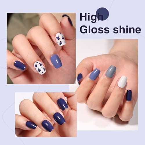 GELLAKTIK 6Pcs 12ml Gel Nail Polish Set with Red White Blue, Gel Polish Kit for Salon DIY at Home, Soak Off LED UV Gel Nail Polish, Gifts for Women Girls - Thumbnail 5