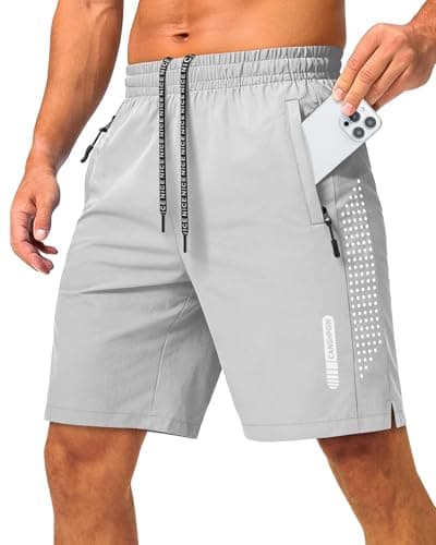 CANGHPGIN 2 Pack Mens Workout Athletic Shorts 7 Inch Quick Dry Gym Short with Pockets, Tennis Sport Running Shorts for Men - Thumbnail 2