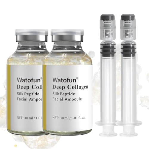 Silk Peptide Intensive Lifting Ampoule, Deep Collagen Silk Peptide Intensive Lifting Serum, Anti Aging Peptides Serum for Face Tightening, Lifting, Smoothing, Hydrating, 60ml/2.03 fl.oz - Image 1