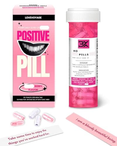 LOVEVOYAGE Self Care Gifts for Women, Stocking Stuffers for Teen Girls, Funny White Elephant Christmas Gifts, Positive Affirmation Bottle with 70 Mini Messages for Best Friend, Mom, Sister, Wife - Image 1