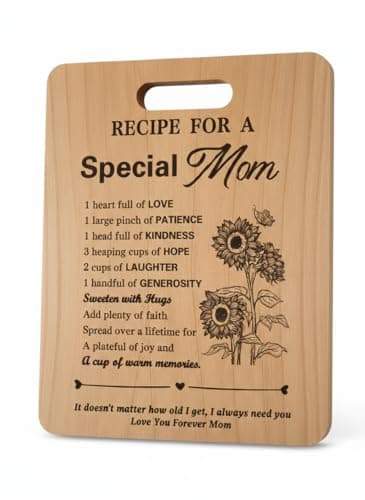 Mom Birthday Gifts Mother Cutting Board Gift, Presents for Mom Bamboo Cutting Board Perfect Mother's Day, Birthday, Thanksgiving, Christmas Gift for Mom Kitchen Decor