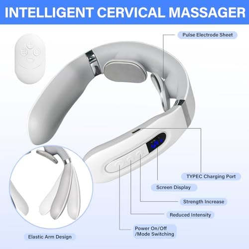 Richie House Neck Massager with Heat, Neck Massager for Pain Relief Deep Tissue,Electric Portable Neck Massager with Heat for Women Men - Thumbnail 4