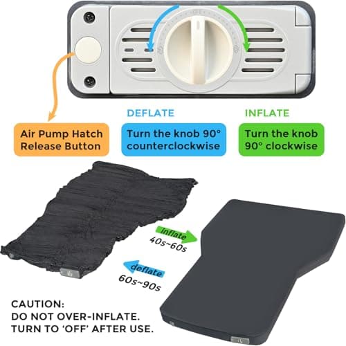 Hybrid Air Foam SUV Mattress with Built-in Pump, Fits Tesla Model Y Juniper - Thumbnail 5
