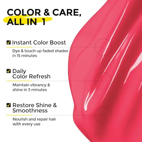 COLORLOMO Semi Permanent Hair Color - 6 oz Color Depositing Conditioner with Shea Butter & Almond Oil- Color Conditioner Depositing Hair Mask - Vegan, Paraben, Ammonia & Sulfate Free -Pink - Thumbnail 2