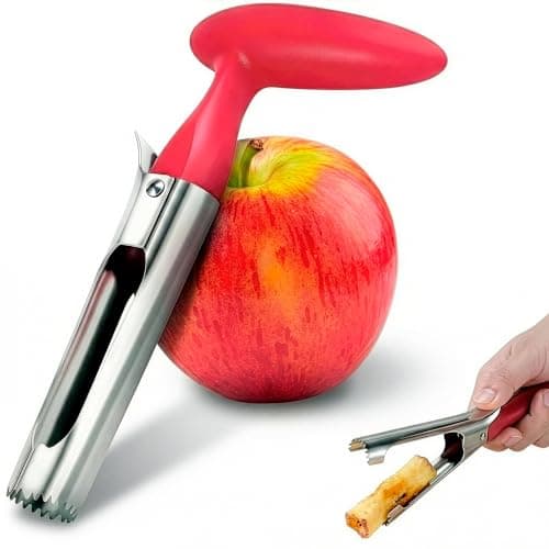 Apple Corer Tool – Stainless Steel Apple Core Remover with Durable Plastic Handle – Comfortable Grip, Easy to Use, Dishwasher Safe & Long-Lasting | Works for Apples, Pears, Tomatoes, Peppers & More - Image 1