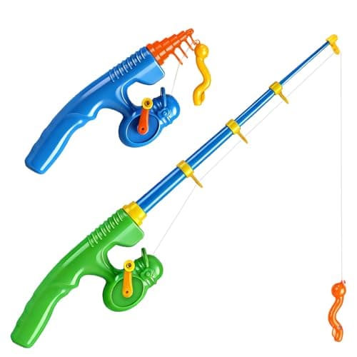 CozyBomB™ Magnetic Fishing Toy Pole 2 Pack for Replacement | No Fishes are Included, Bathtime Carnival for Toddler Education Teaching, Party Fishing Poles Rod Ocean Sea Animals Birthday Gift (X-Large)