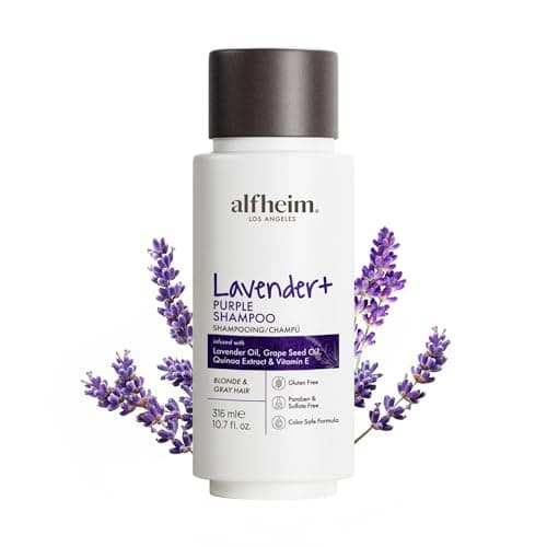 ALFHEIM Lavender+ Purple Shampoo for Blonde, Silver & Color Treated Hair Travel Size – Neutralizes Brass & Yellow Tones, Restores Cool Brightness – with Quinoa Extract & Vitamin E – Sulfate-Free - Image 1