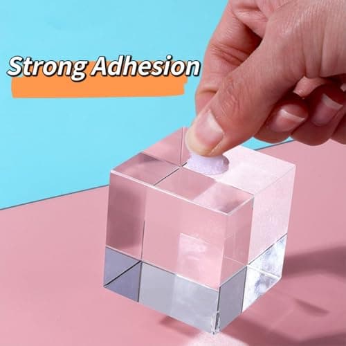 600pcs Hook and Loop Sticky Dots, 0.6-Inch Hook & Loop Glue Dots Circle Round White Dot Stickers for Fabric Classroom Arts Crafts Home Office Use, No Sew (300 Pairs) - Thumbnail 6