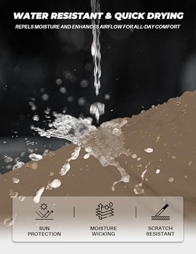 MOURCE Men's Hiking Pants Lightweight - Waterproof Quick Dry Cargo Pants for Men with Pockets, MudKhaki 32L - Thumbnail 3