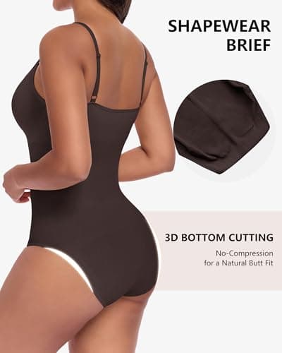 POSESHE Shapewear Bodysuits for Women Tummy Control Body Shapewear Seamless Waist Trainer Body Suit - Thumbnail 2