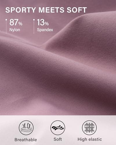 Stelle Womens High Waisted Legging Yoga Pants with Pockets for Workout(Dusty Lavender,3XL) - Thumbnail 4