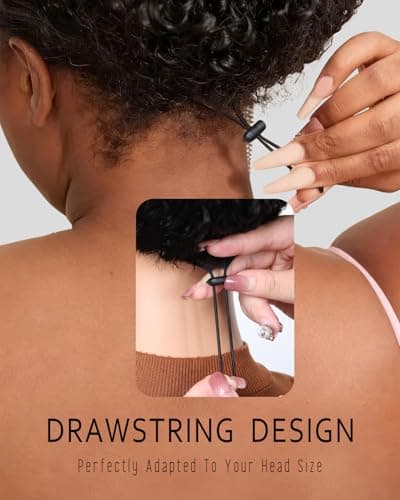 UNIKY Curly Half Wig Human Hair 20 Inch Glueless Wigs Human Hair Headband Wig Human Hair Half Wig Curly Human Hair Wigs For Black Women 210% Density 3 IN 1 Drawstring Seamless Clip Ins Flip Half Wigs - Thumbnail 4