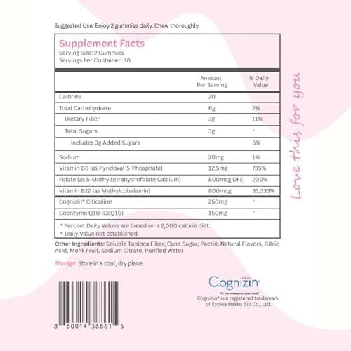 Balancing Act – Slay The Day Energy Gummies – Caffeine Free Focus & Clean Energy Support – with Vitamin B12, CoQ10 & Cognizin® Citicoline – Raspberry Lemonade – 60 Count (30 Day Supply) - Thumbnail 2