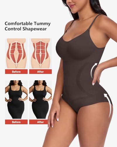 POSESHE Shapewear Bodysuits for Women Tummy Control Body Shapewear Seamless Waist Trainer Body Suit - Thumbnail 6