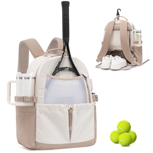 LOVEVOOK Tennis Bag for Women & Men, Fits 27" Rackets, Tennis Backpack with Ventilated Shoe Compartment & Wet Pocket, Ideal for Pickleball, Padel - Image 1